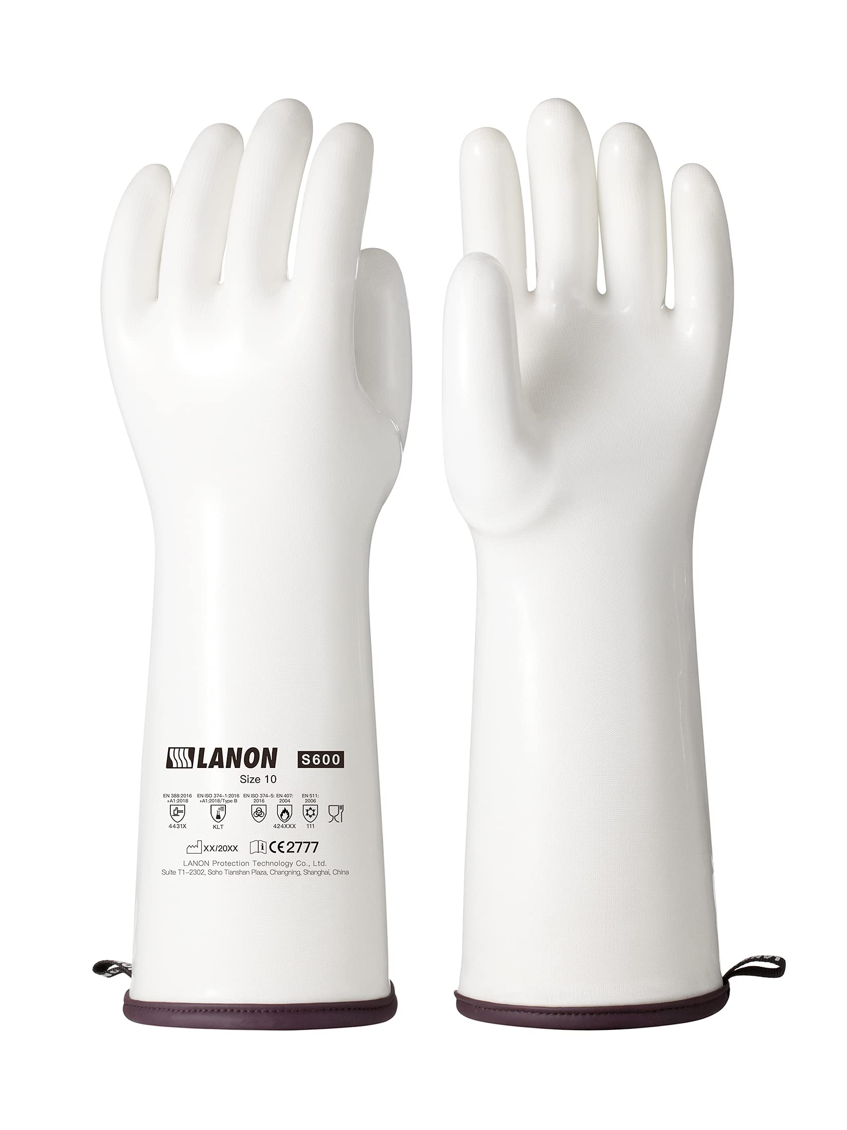 LANON Protection guantes-horno-silicona-liquida-15-pulgadas para manipular alimentos calientes