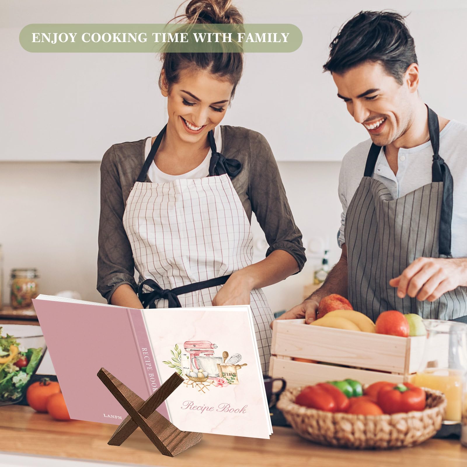 Lanpn libro de recetas como recuerdo duradero para la cocina familiar.