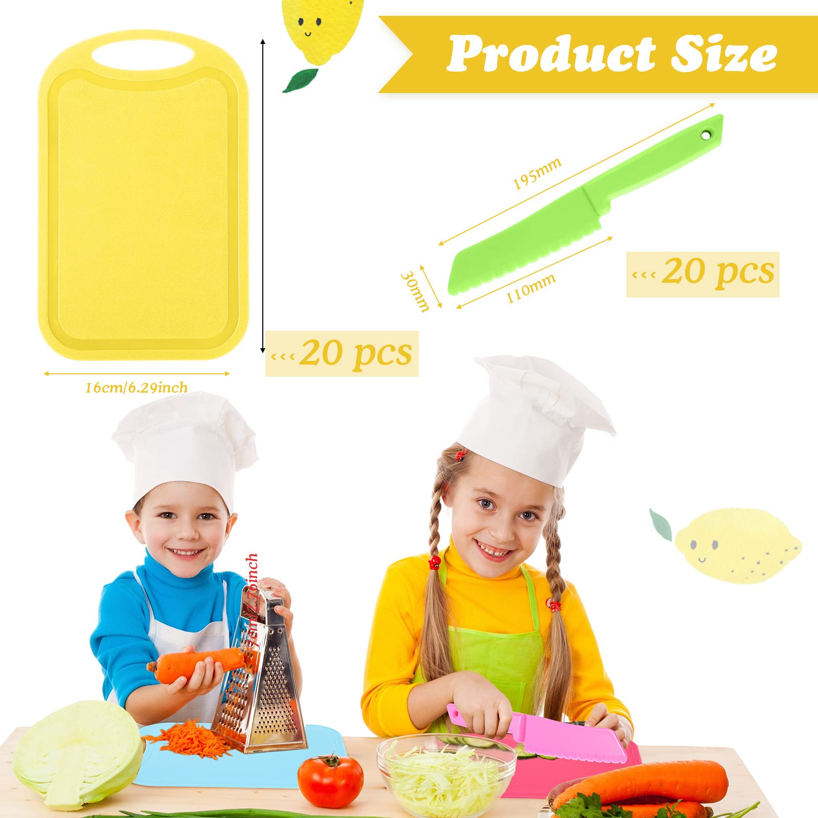 Lanties cuchillo serrado para niños con mango antideslizante, corte más seguro.
