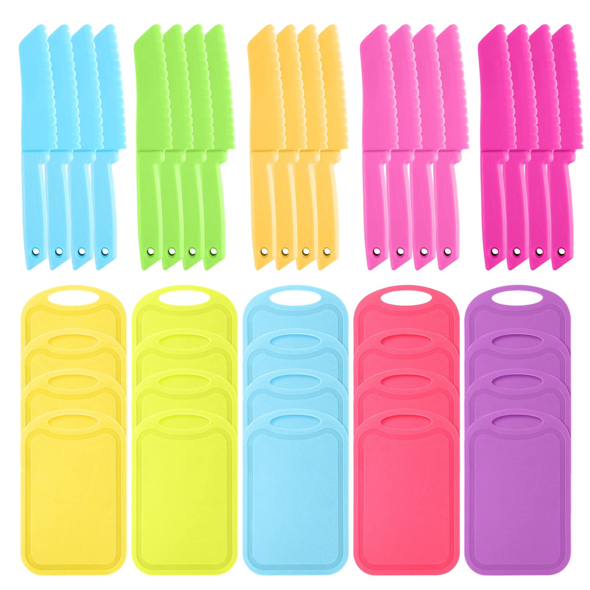 Lanties tabla de cortar para niños, colorida y segura para aprender a picar.
