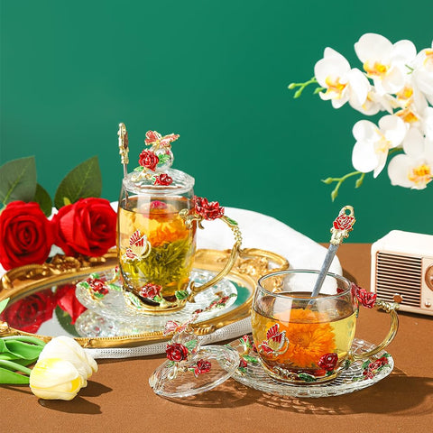 LANTREE taza te 330 ml y 355 ml con diseño fancy para diario