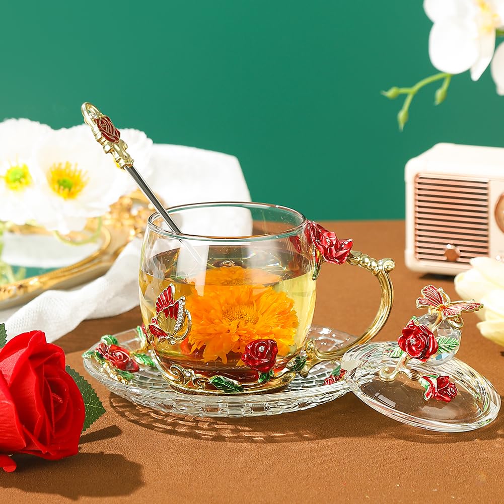 LANTREE taza te con tapa segura para transportar bebidas