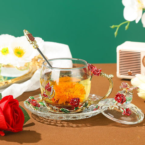 LANTREE taza te con tapa segura para transportar bebidas