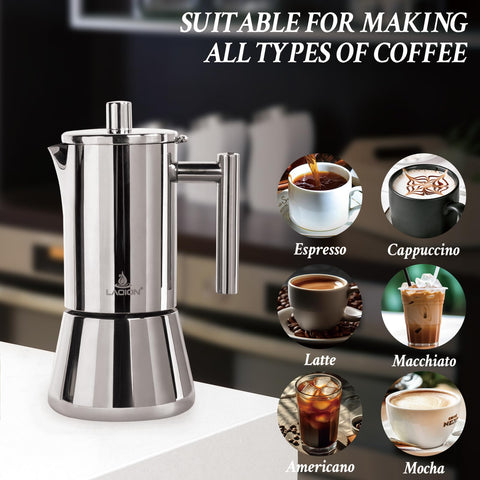 LAOION cafetera para casa y viaje, ideal para compartir.