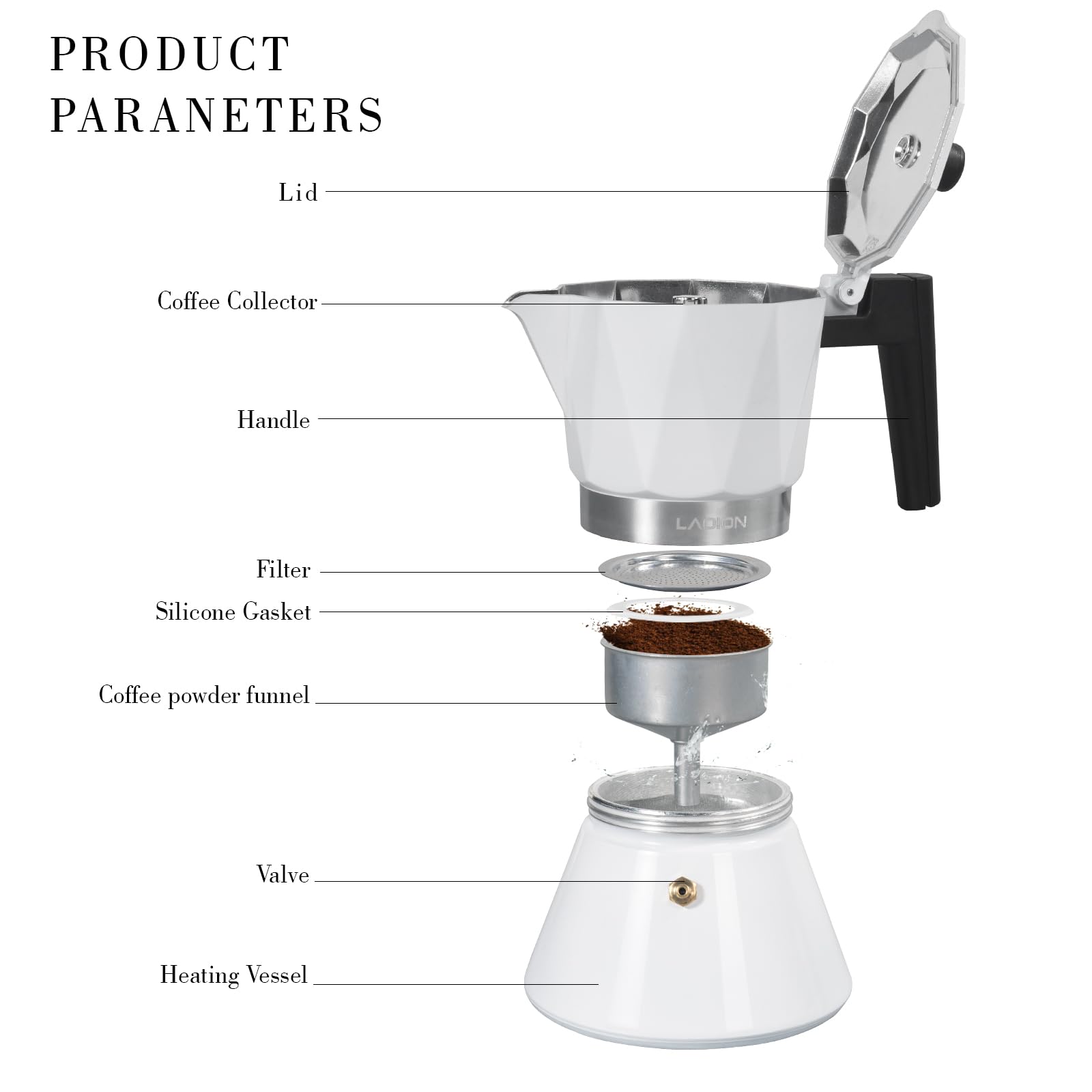 LAOION Moka Pot base compatible con inducción para cualquier cocina