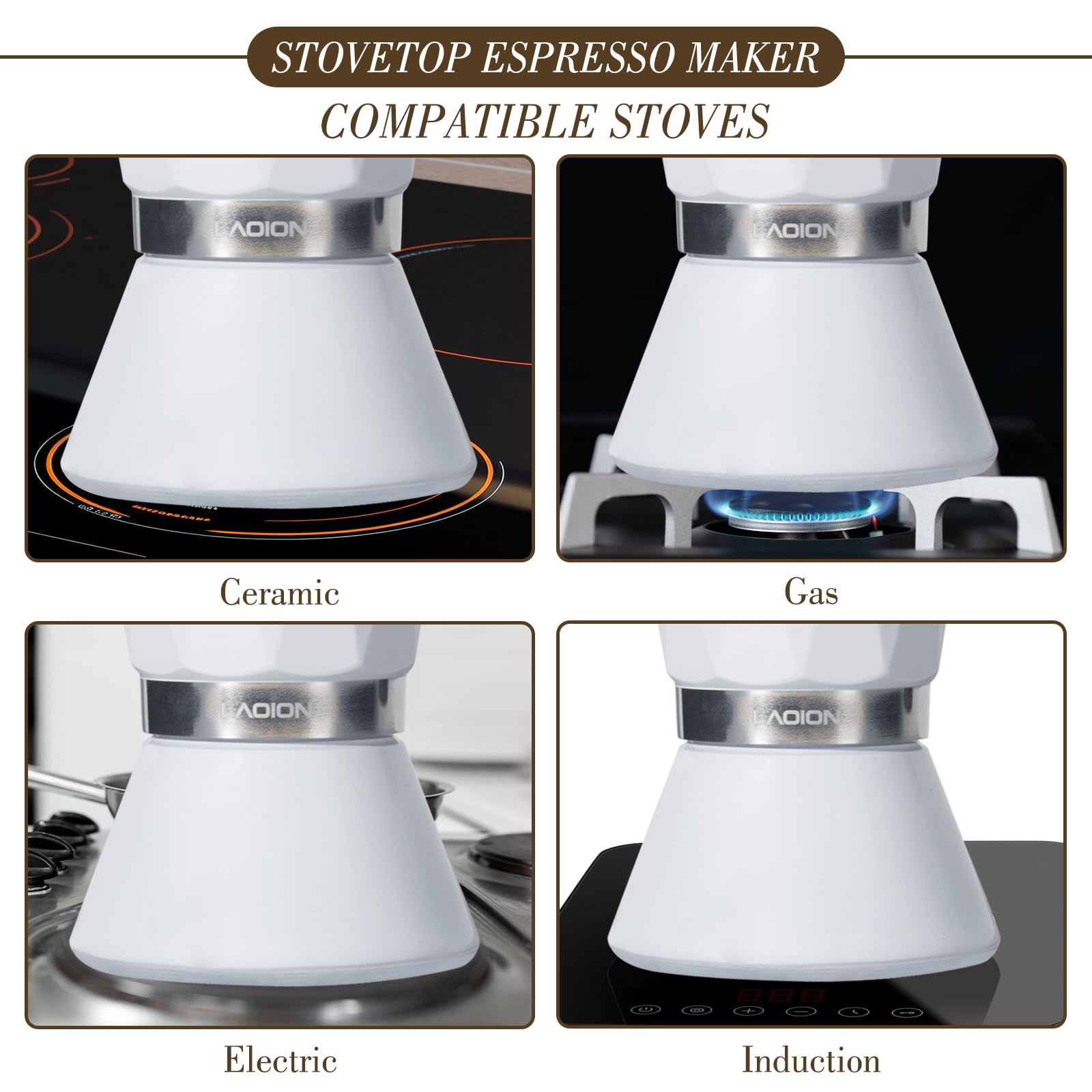 LAOION Moka Pot diseño compacto y portátil ideal para viajar
