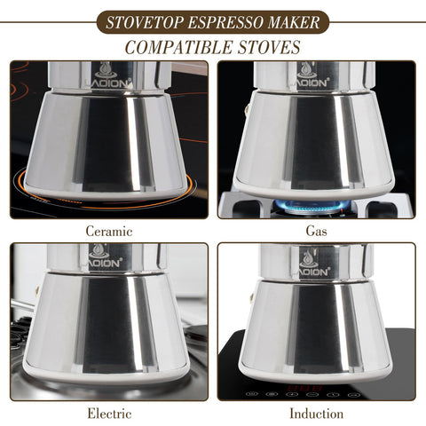 LAOION Moka Pot ideal para camping y viajes ligeros