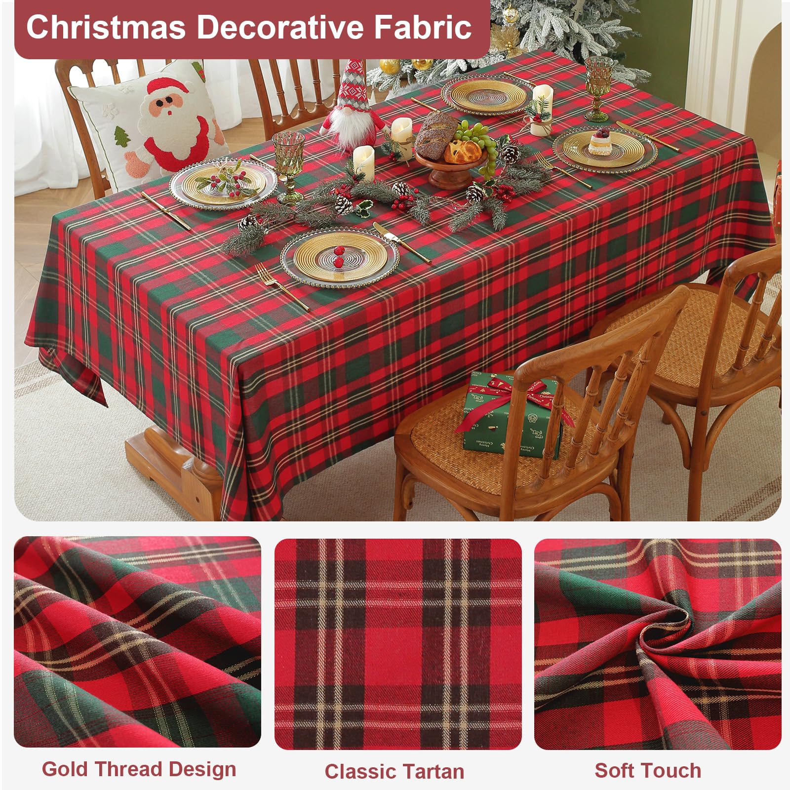 Mantel Laolitou, dimensiones recomendadas para caída elegante en mesa.