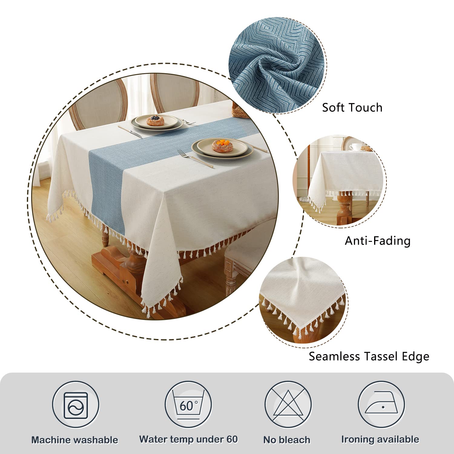 Mantel Laolitou con bordado delicado para ocasiones especiales.