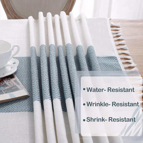 Mantel Laolitou con flecos bordados añade elegancia a tu comedor.