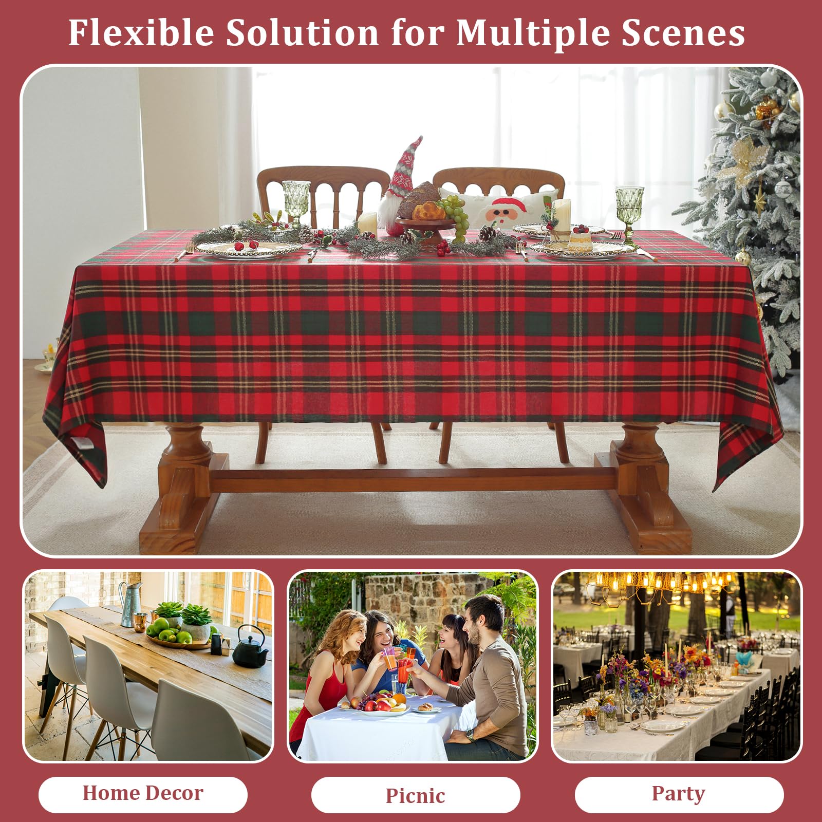 Mantel Laolitou, uso versátil para interior y exterior, ideal para picnic.