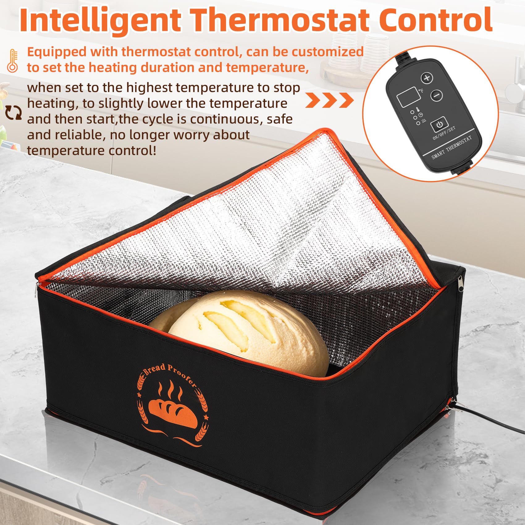 Lapert caja aislante, tela gruesa para mayor retención de calor.