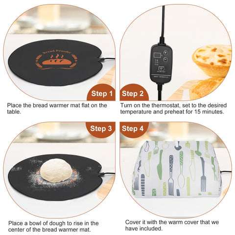 Lapert funda aislante para masa de pan mantiene calor suave