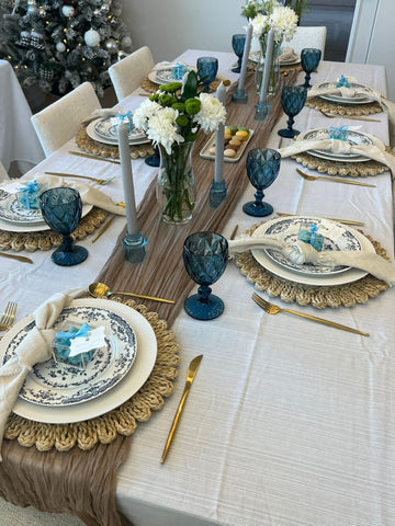 Salvamantel de estilo rústico para comedor bohemio y decoración campestre