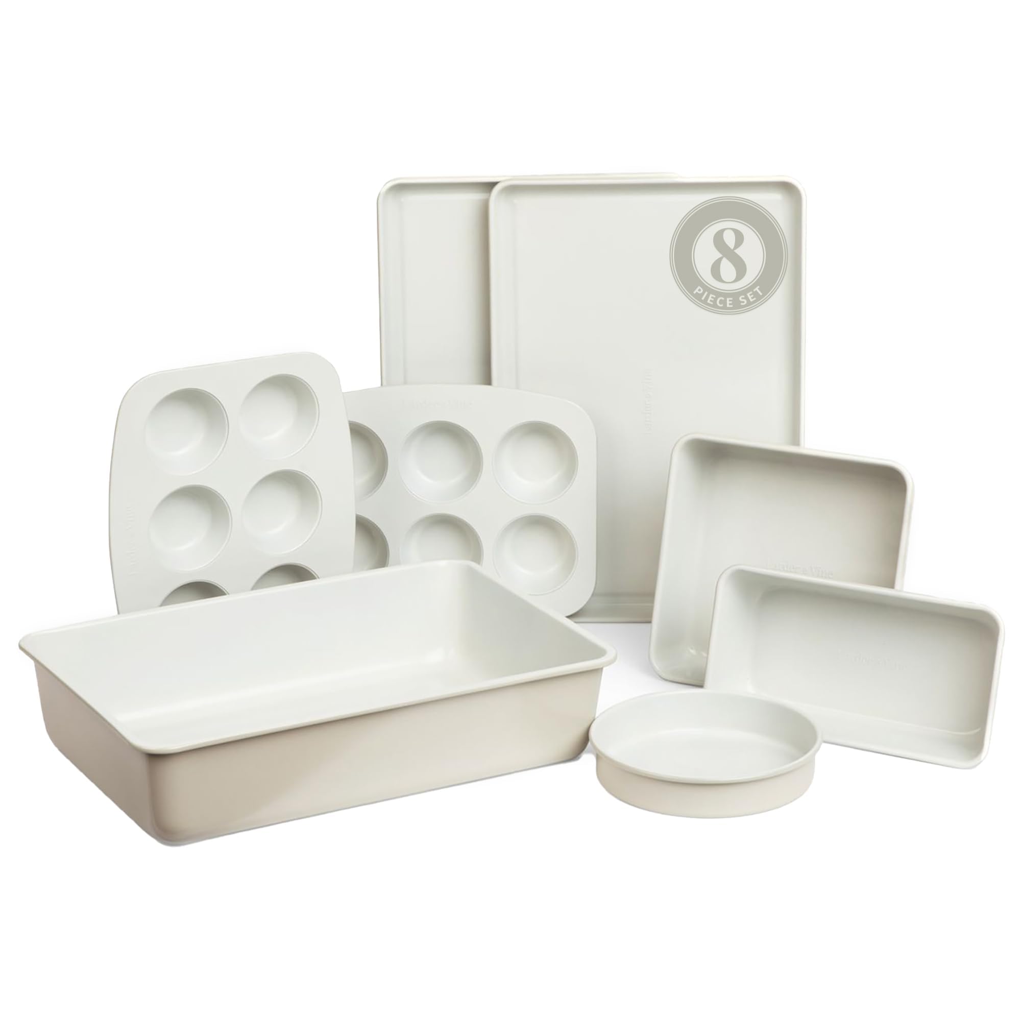 Conjunto Larder & Vine 8 piezas con recubrimiento cerámico antiadherente para desmoldar fácilmente