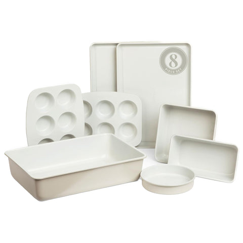 Conjunto Larder & Vine 8 piezas con recubrimiento cerámico antiadherente para desmoldar fácilmente
