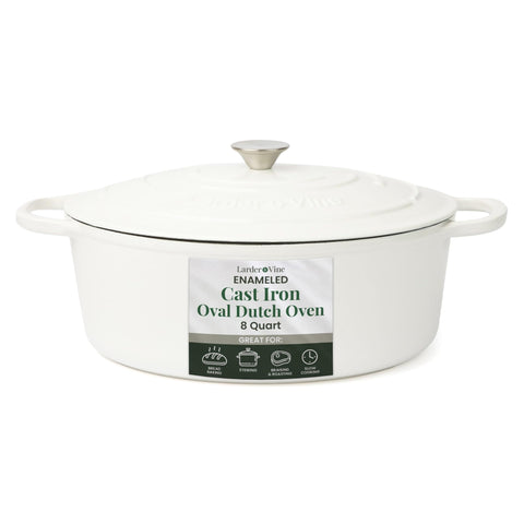 Olla Larder & Vine con tapa para retener humedad y sabor.