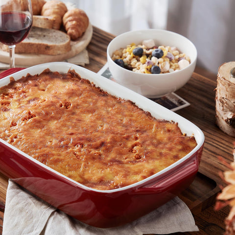 Bandeja rectangular de Lareina 9x13 para lasaña, apta para horno