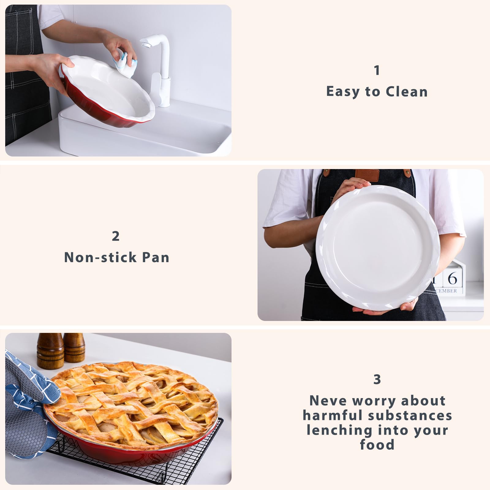 Lareina molde-pie ceramica apto horno 250c para hornear.