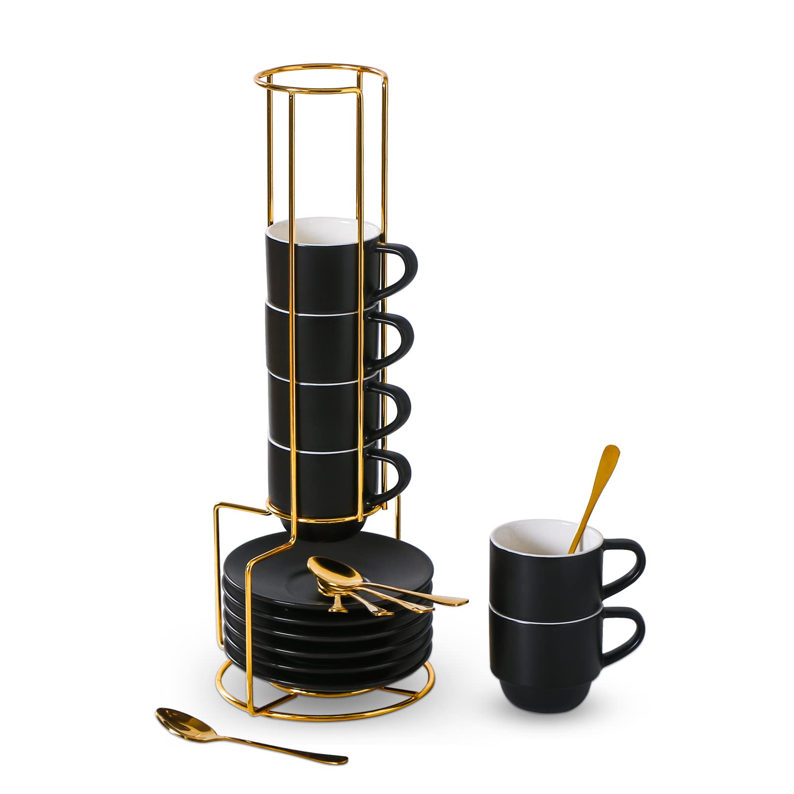 Tazas espresso Lareina 3oz, set de 6, perfecto para doble shot.