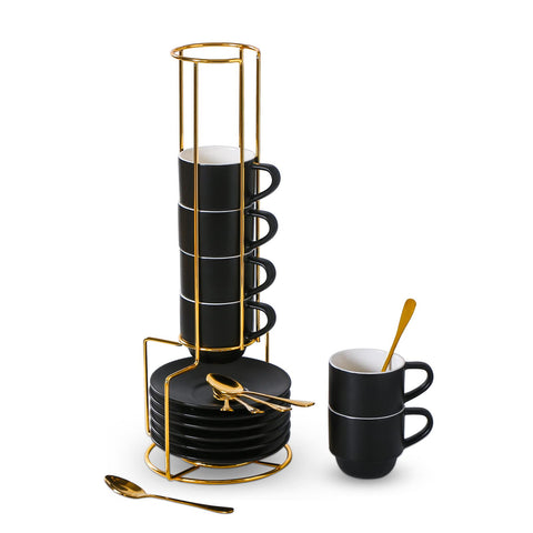 Tazas espresso Lareina 3oz, set de 6, perfecto para doble shot.