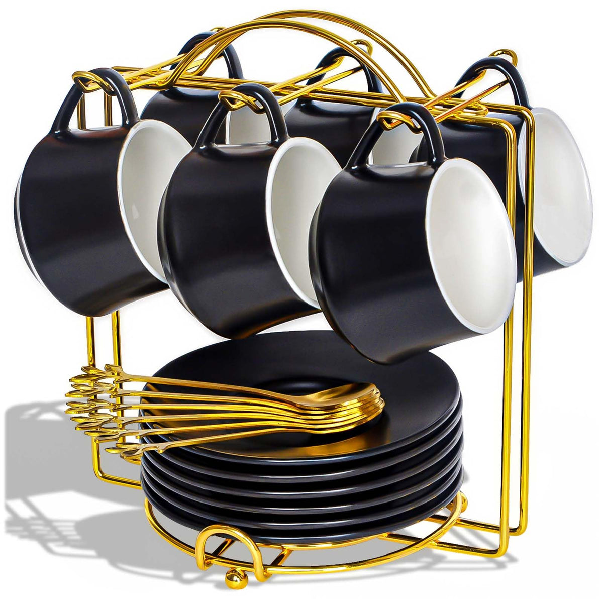 Tazas espresso Lareina 3oz, diseño ergonómico para un agarre cómodo.