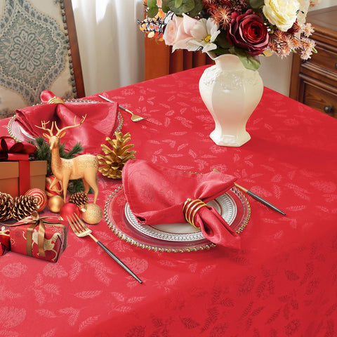 Mantel Larponder jacquard resistente al desvanecimiento, mantiene colores vivos tras múltiples usos