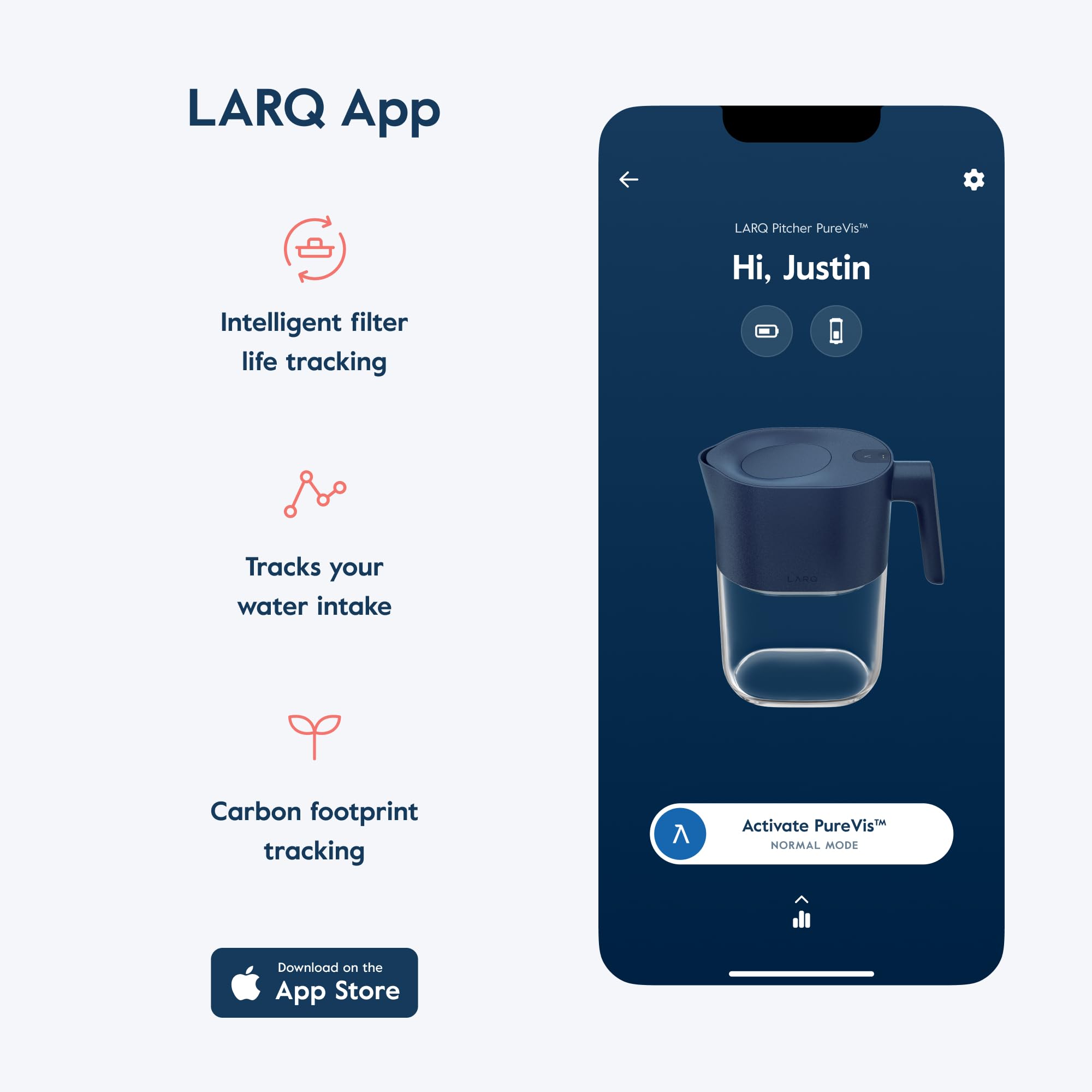 Purificador LARQ PureVis reduce cloro y PFAS para 60 galones