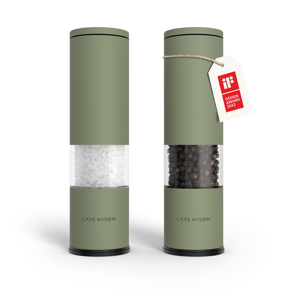 Molinillos Lagom de LARS NYSØM para sal y pimienta, ideal para sazonar con precisión.