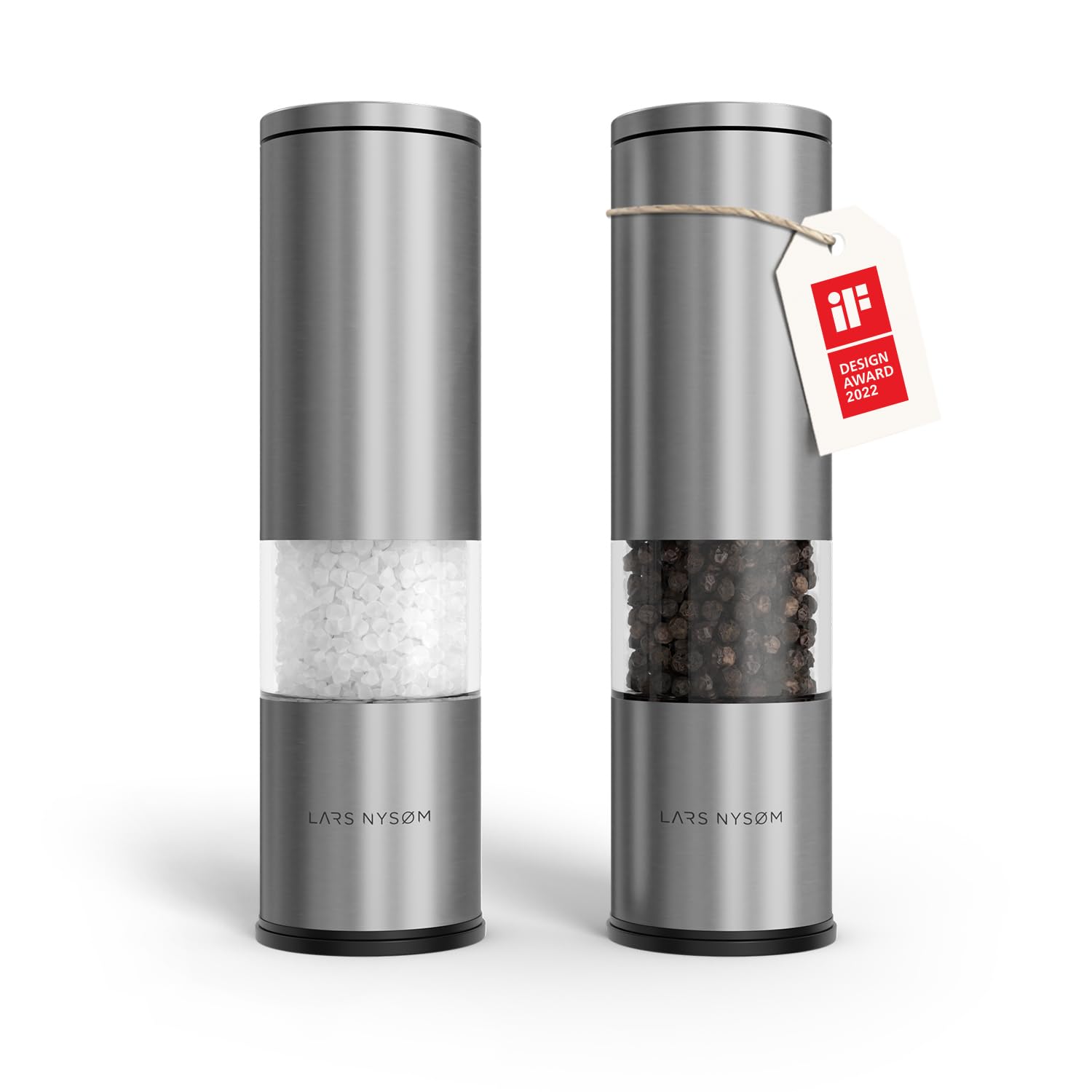 Molinillo LARS NYSØM con ajuste cerámico para sal y pimienta, ideal para cocina diaria.