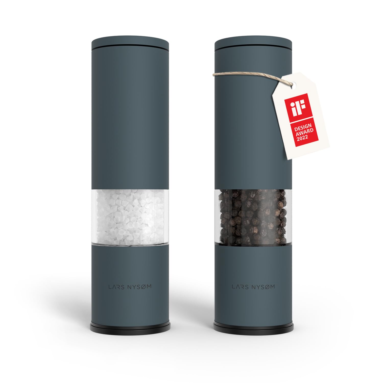 Molinillos LARS NYSØM Lagom en acero inoxidable para sal y pimienta, diseño elegante