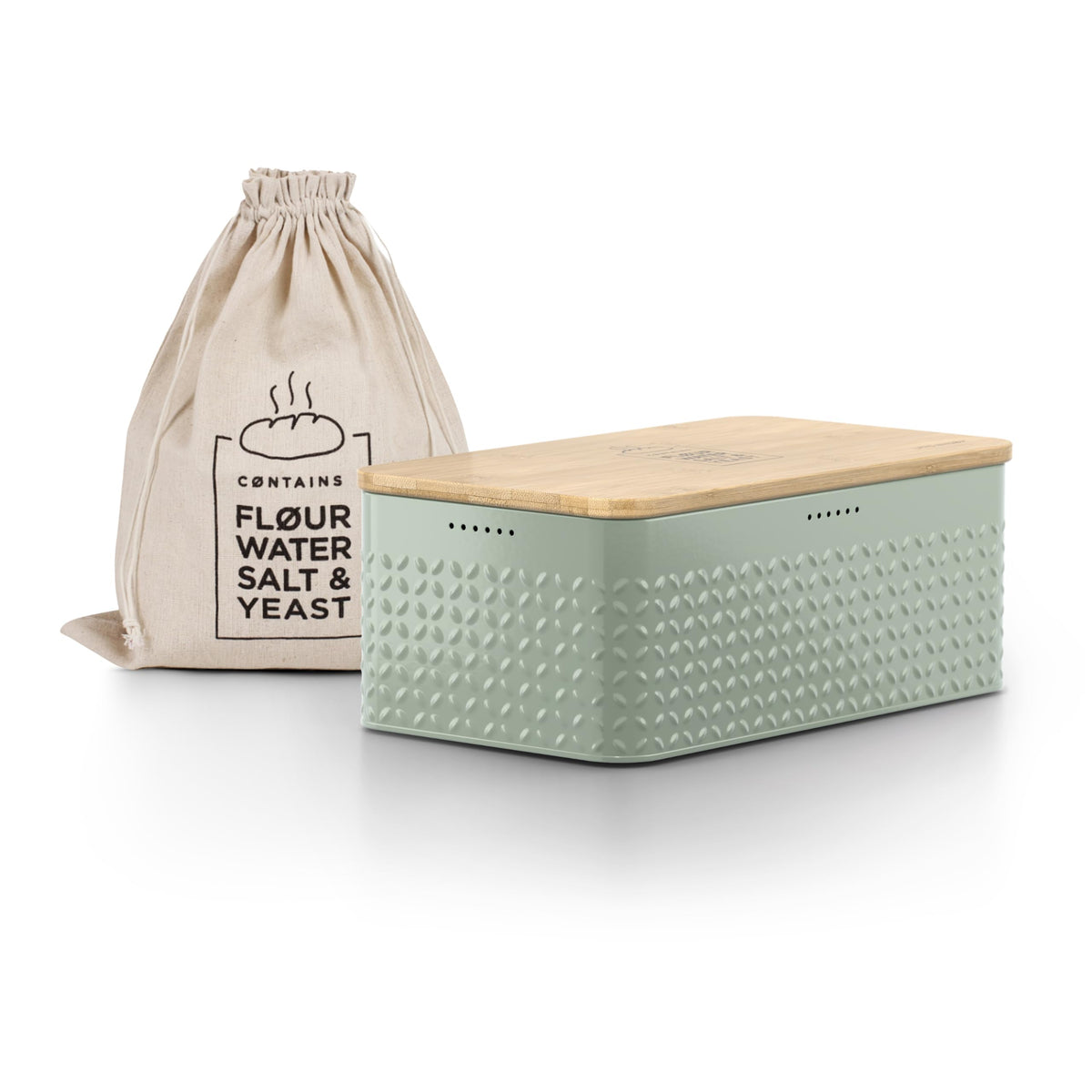 LARS NYSØM Panera exterior en verde salvia para almacenamiento del pan
