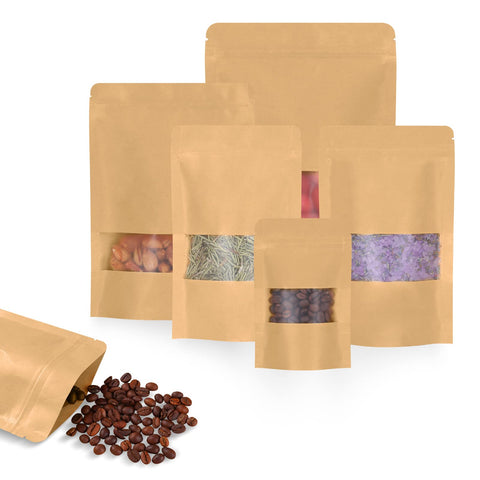 Larzack bolsas kraft con cierre zip reutilizable: sellado seguro para almacenamiento.