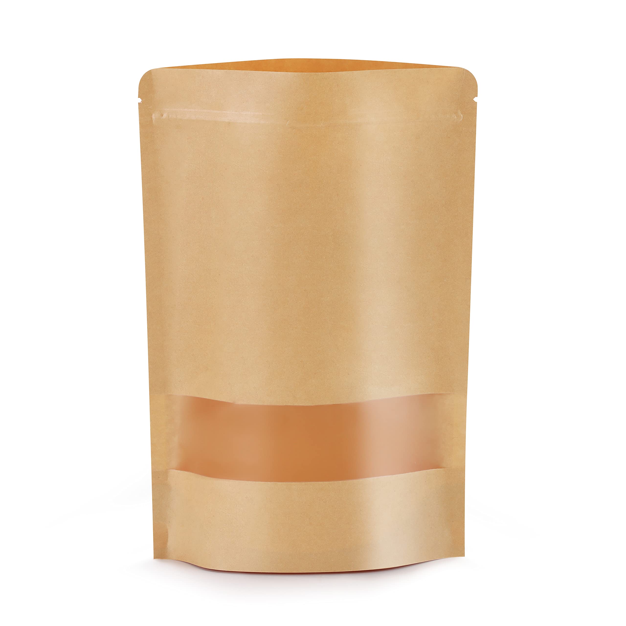 Larzack bolsas kraft con ventana: visibilidad clara del contenido para control de inventario.