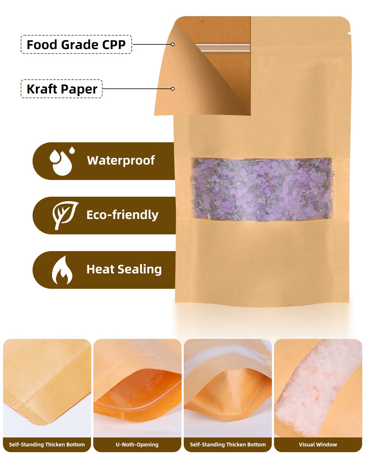 Larzack bolsas kraft para diseño casero y empaque: personalización y presentación atractiva.