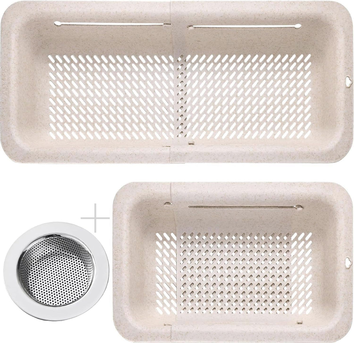 LASSHSWA colador plegable para fregadero, ideal para lavar pasta y verduras y ahorrar espacio.