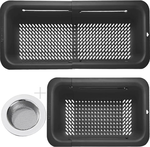 LASSHSWA colador plegable para fregadero, ideal para enjuagar pasta y verduras.