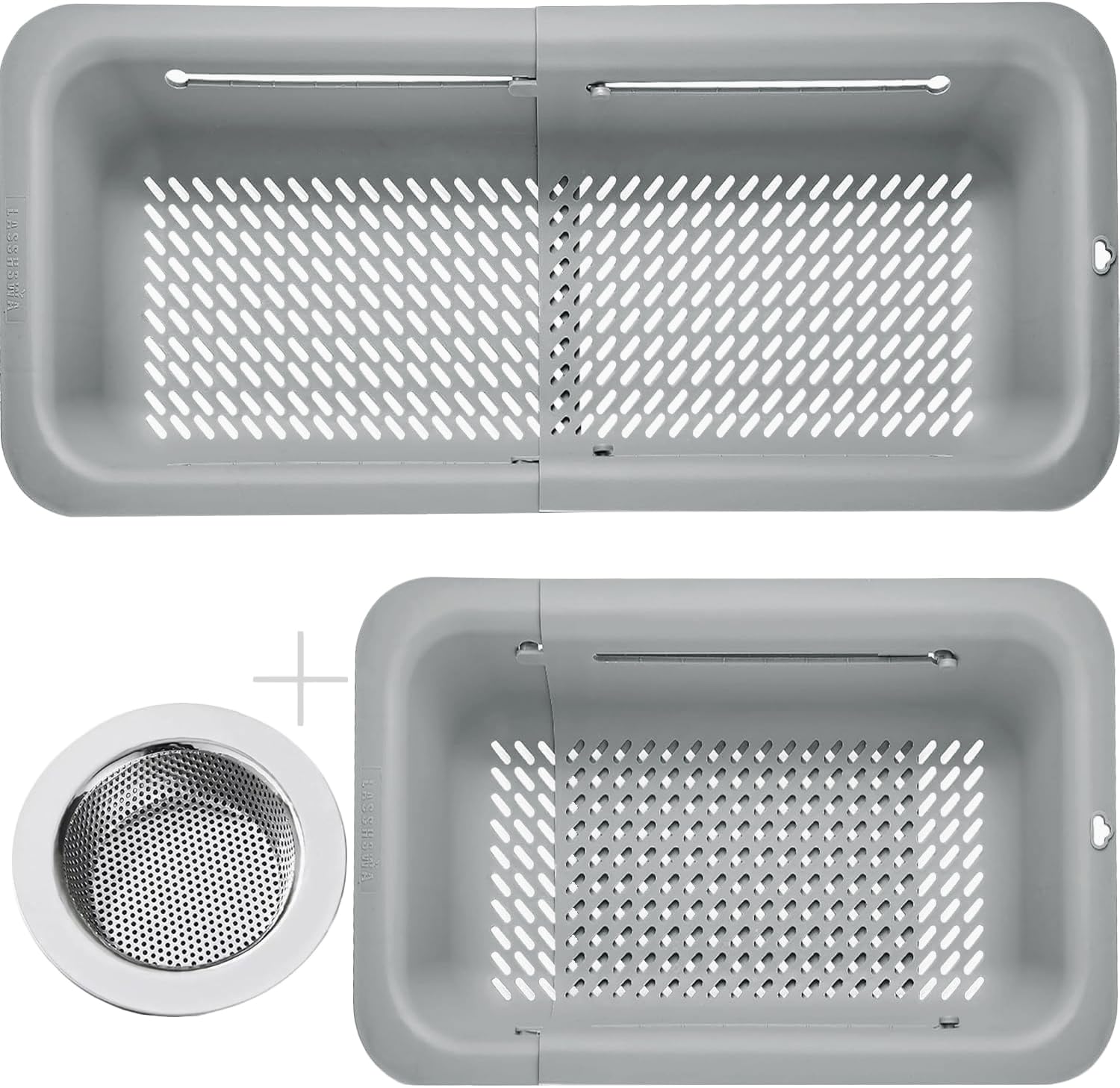LASSHSWA colador plegable de plástico libre de BPA para cocina.