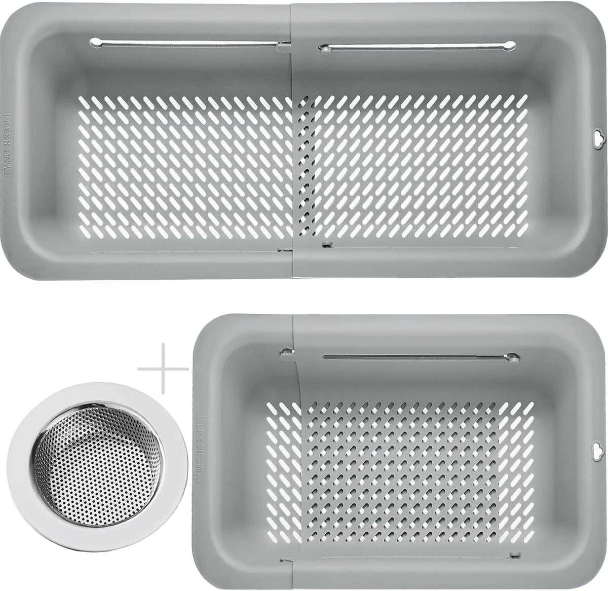 LASSHSWA colador plegable de plástico libre de BPA para cocina.