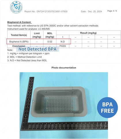 LASSHSWA micro-perforación de 1 mm filtra residuos pequeños.