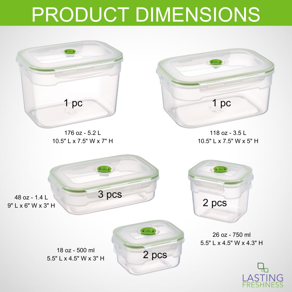 Contenedores sin BPA Lasting Freshness, reutilizables para un uso sostenible.