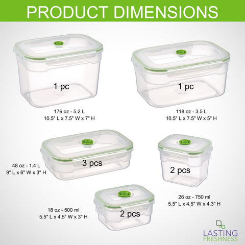 Contenedores sin BPA Lasting Freshness, reutilizables para un uso sostenible.