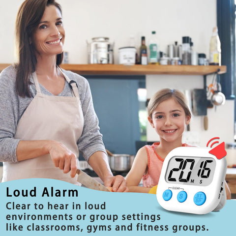 Lasubst temporizador con alarma fuerte ideal para estudiar o cocinar