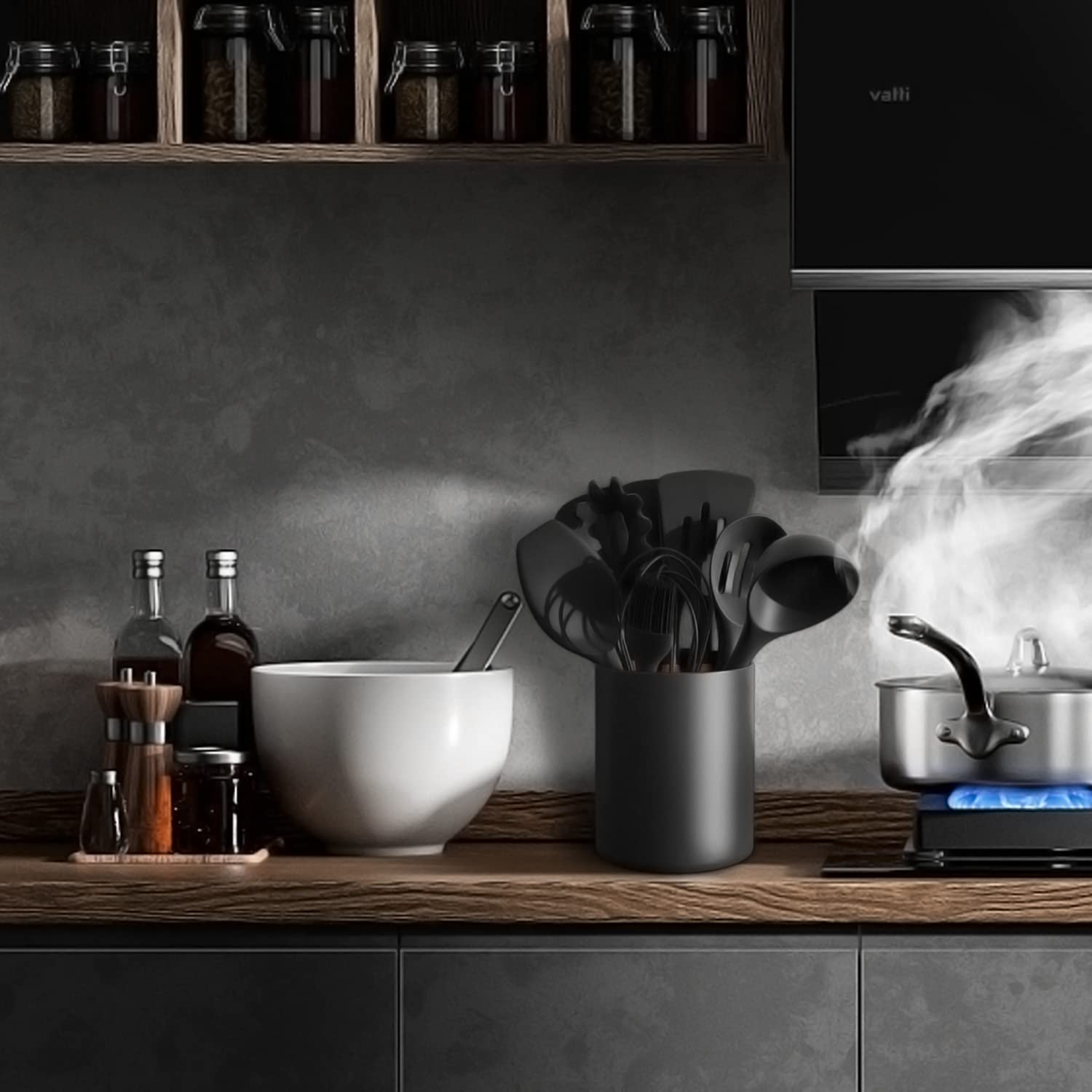 Diseño moderno de LATCHHOOK en cocina contemporánea para elegancia minimalista.