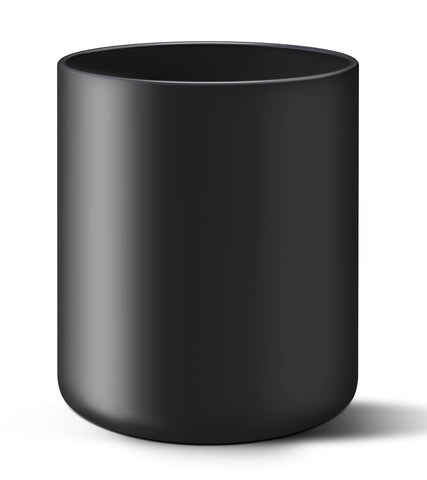 Porta utensilios LATCHHOOK negro mate sobre la encimera, ideal para organización rápida.