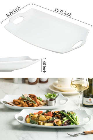 LAUCHUH bandeja con asas para servir, fácil de transportar entre cocina y mesa.
