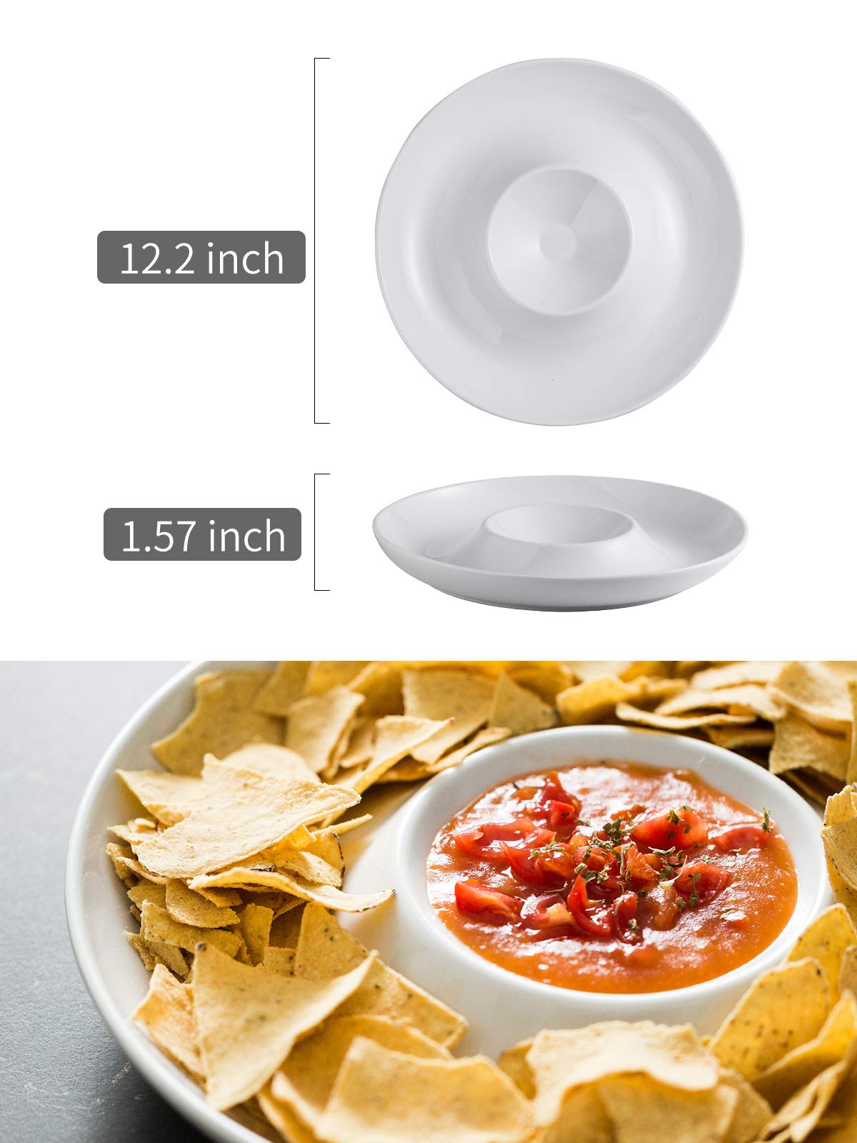 LAUCHUH bandeja queso y dip para combinar quesos y salsas