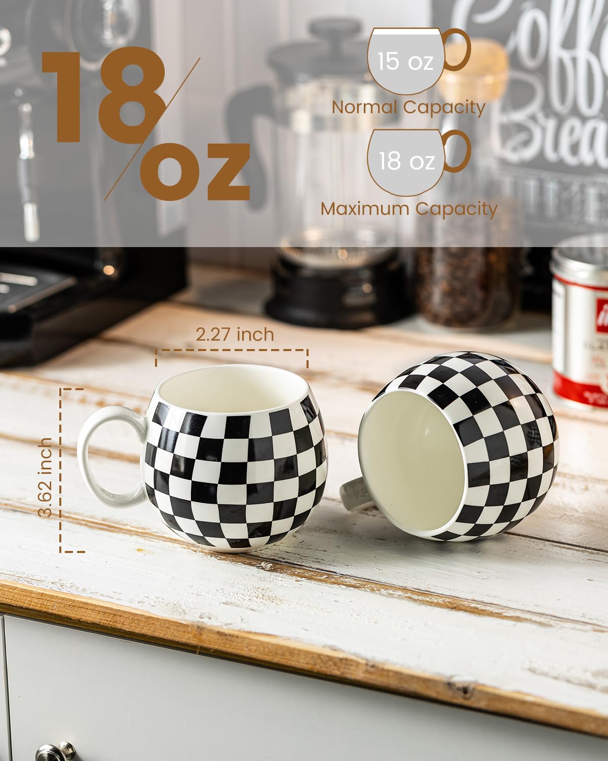 Conjunto de 6 tazas LAUNCHUH ergonómicas para bebidas calientes