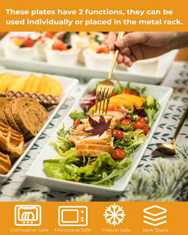 Lauchuh platos individuales o en soporte para flexibilidad.