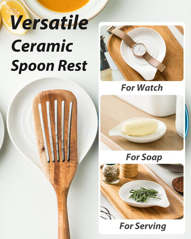 Reposacucharas LAUCHUH cerámico, elegante para decorar la cocina.